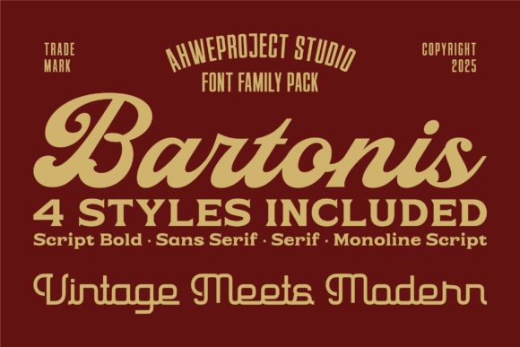 Bartonis: A Vintage Font Family for Modern Design Needs