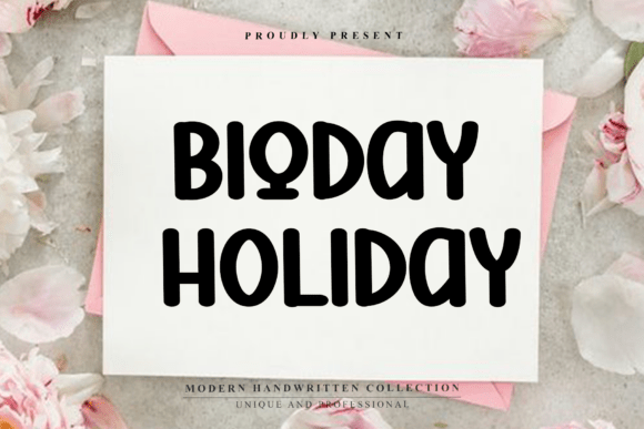 Bigday Holiday: The Elegant Display Font for Sophisticated Design Projects