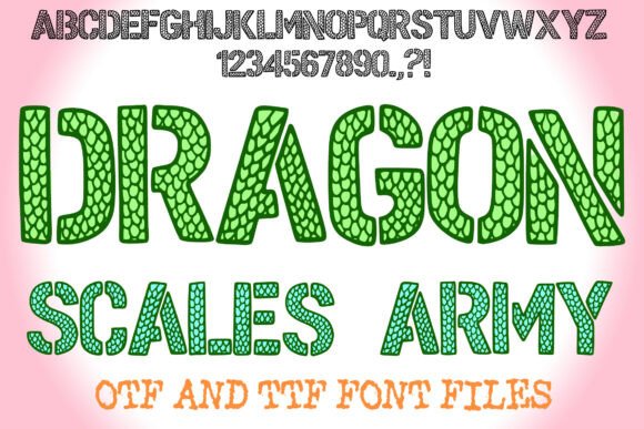 Dragon Scale Army Font: A Fusion of Tactical Power and Mythical Design