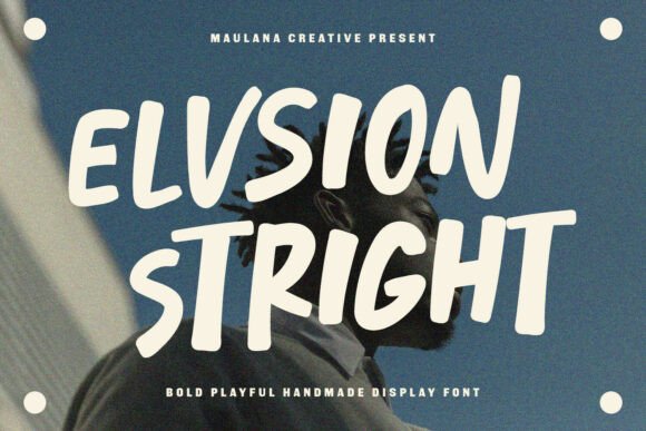 Elvsion Stright: A Bold Display Font with Organic Rhythm