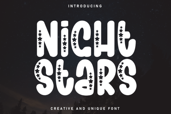 Light Up Your Designs with Night Stars Font