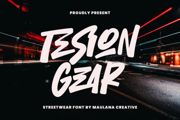 Tesion Gear: Typography That Speaks with Urban Attitude