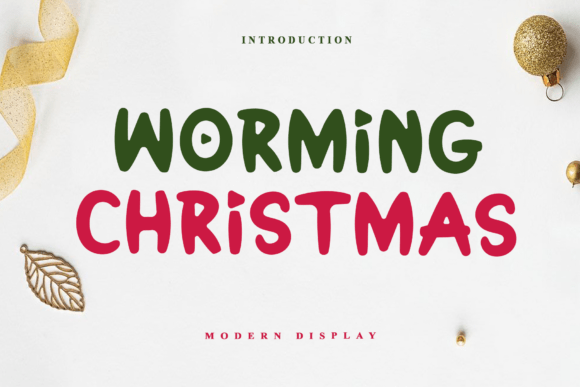 Worming Christmas: A Delightful Font for Modern Design Projects